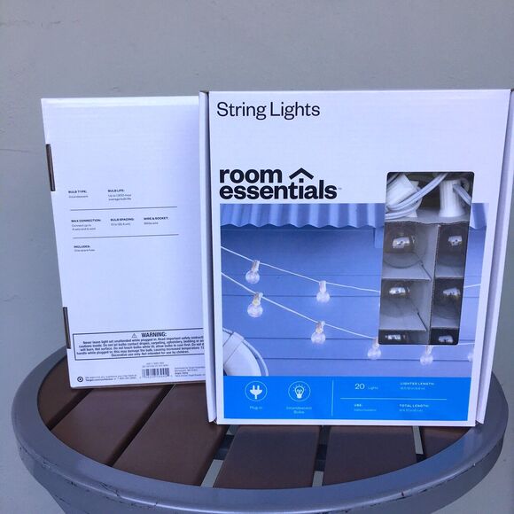 Room Essential String Lights 2 New Boxes Indoor/Outdoor 40 Bulb Patio Living - Picture 6 of 8